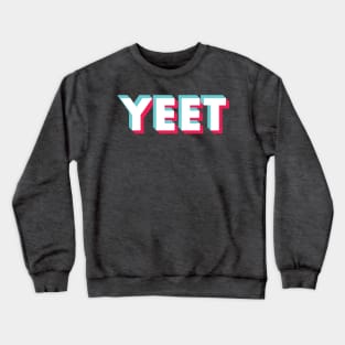 Yeet Glitch White Crewneck Sweatshirt